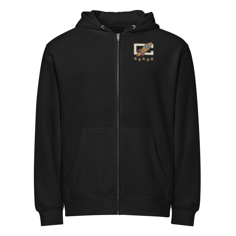 Black CAPT Blastoff premium full zip hoodie
